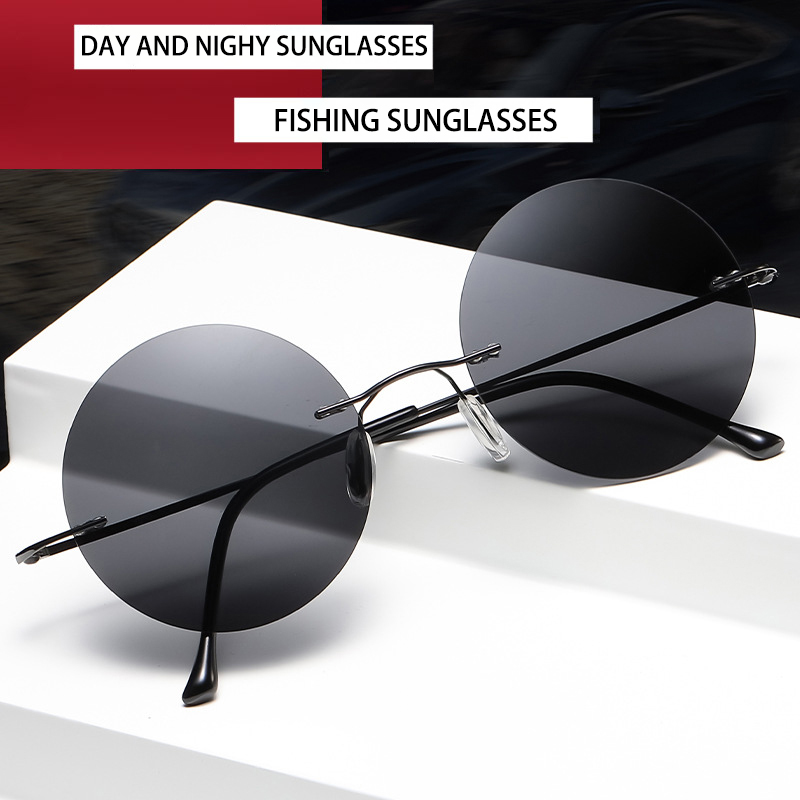 Sunglasses Uv400 - BOYSEEN Gafas de sol circulares sin