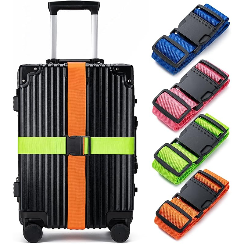 Travel Luggage Set - Juego de 4 correas para equipaje,