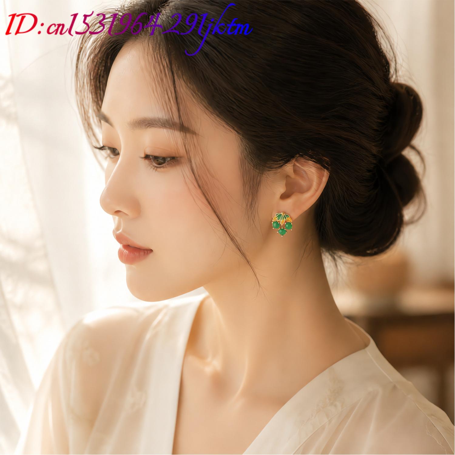 Pendientes de jade birmano con - Gold Plated Jewelry reseña y precio
