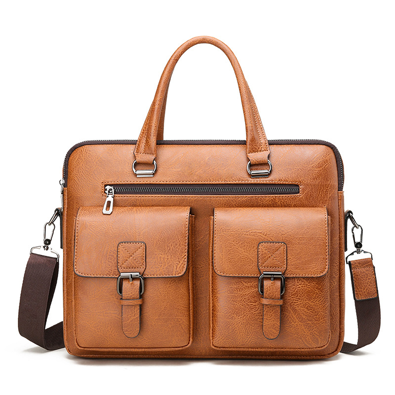 Maletín de negocios de marca d - Leather Briefcase reseña y precio