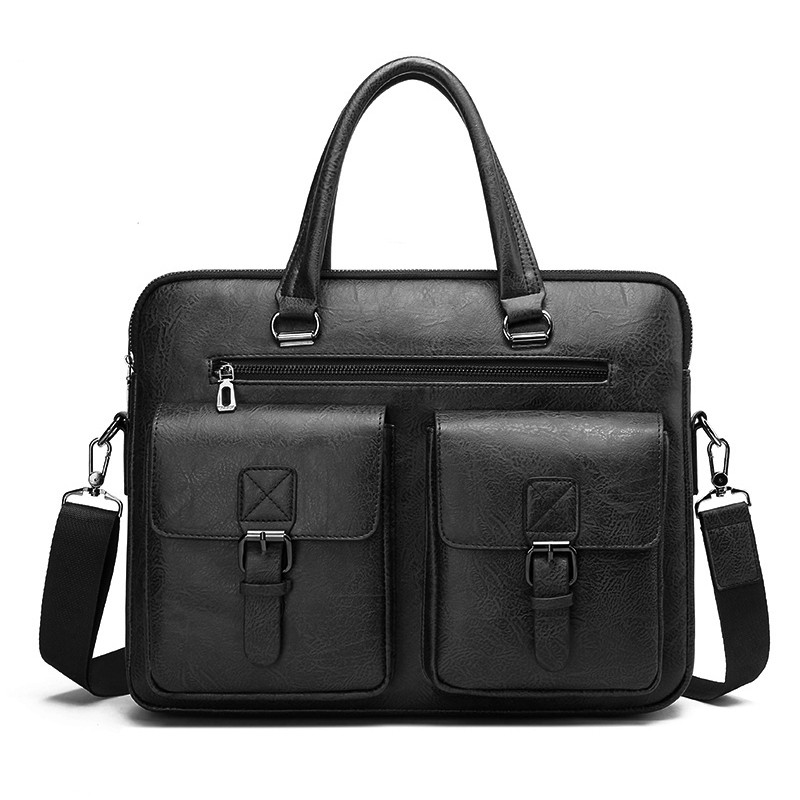 Maletín de negocios de marca d - Leather Briefcase reseña y precio