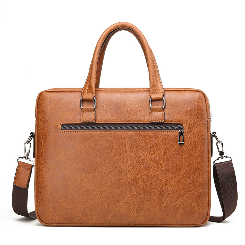 Maletín de negocios de marca d - Leather Briefcase reseña y precio