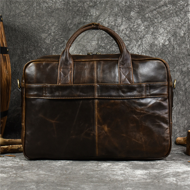 Bolso de mano de cuero genuino - Leather Briefcase reseña y precio
