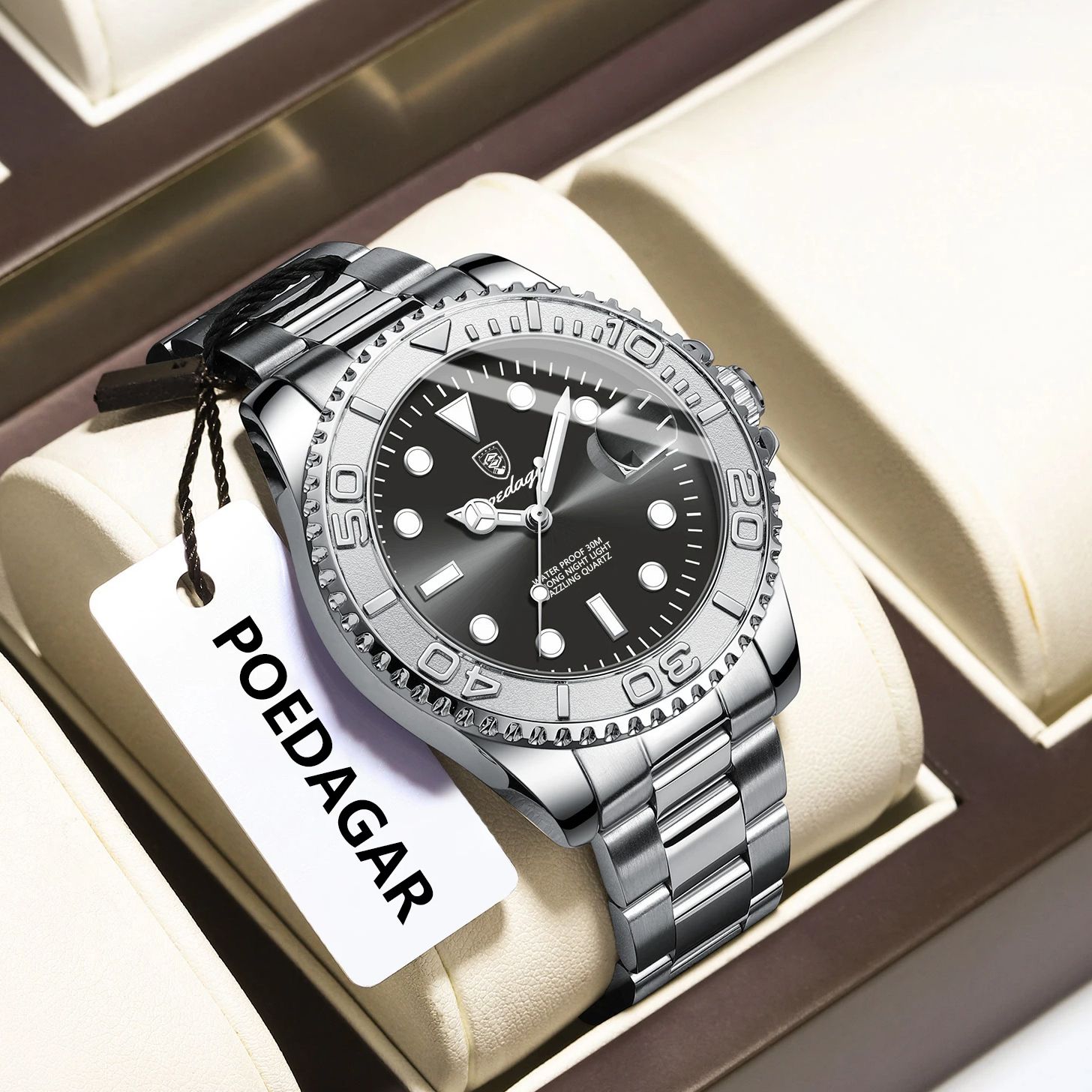 POEDAGAR, reloj deportivo a la - Luxury Watch Men reseña y precio