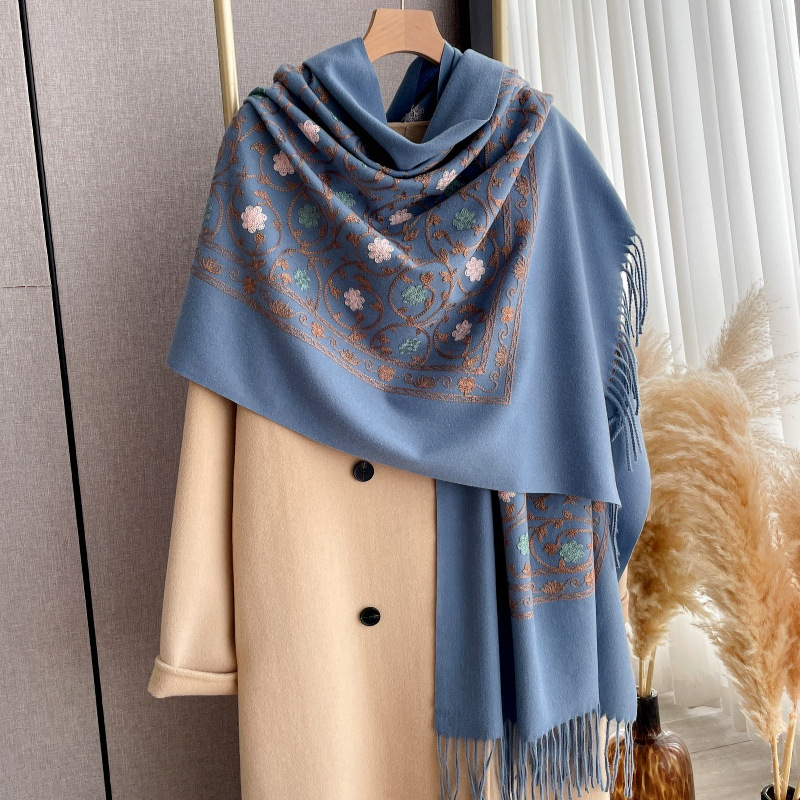 2025 nuevo bordado Bufanda de  - Cashmere Scarf reseña y precio