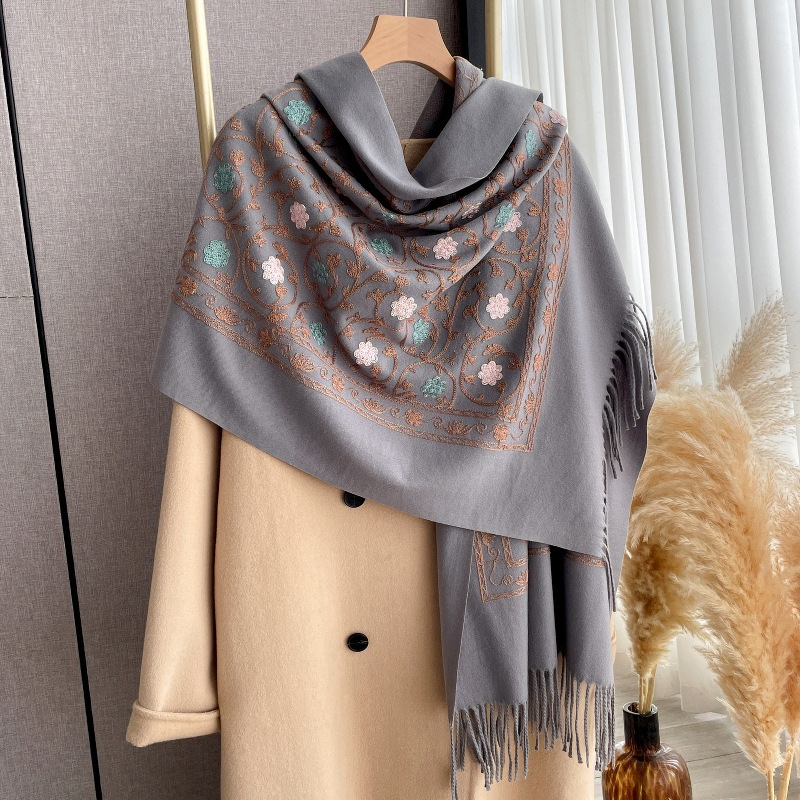 2025 nuevo bordado Bufanda de  - Cashmere Scarf reseña y precio
