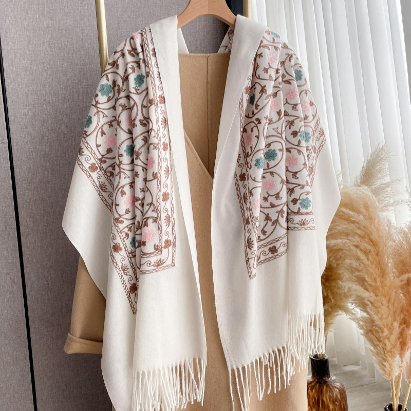 2025 nuevo bordado Bufanda de  - Cashmere Scarf reseña y precio