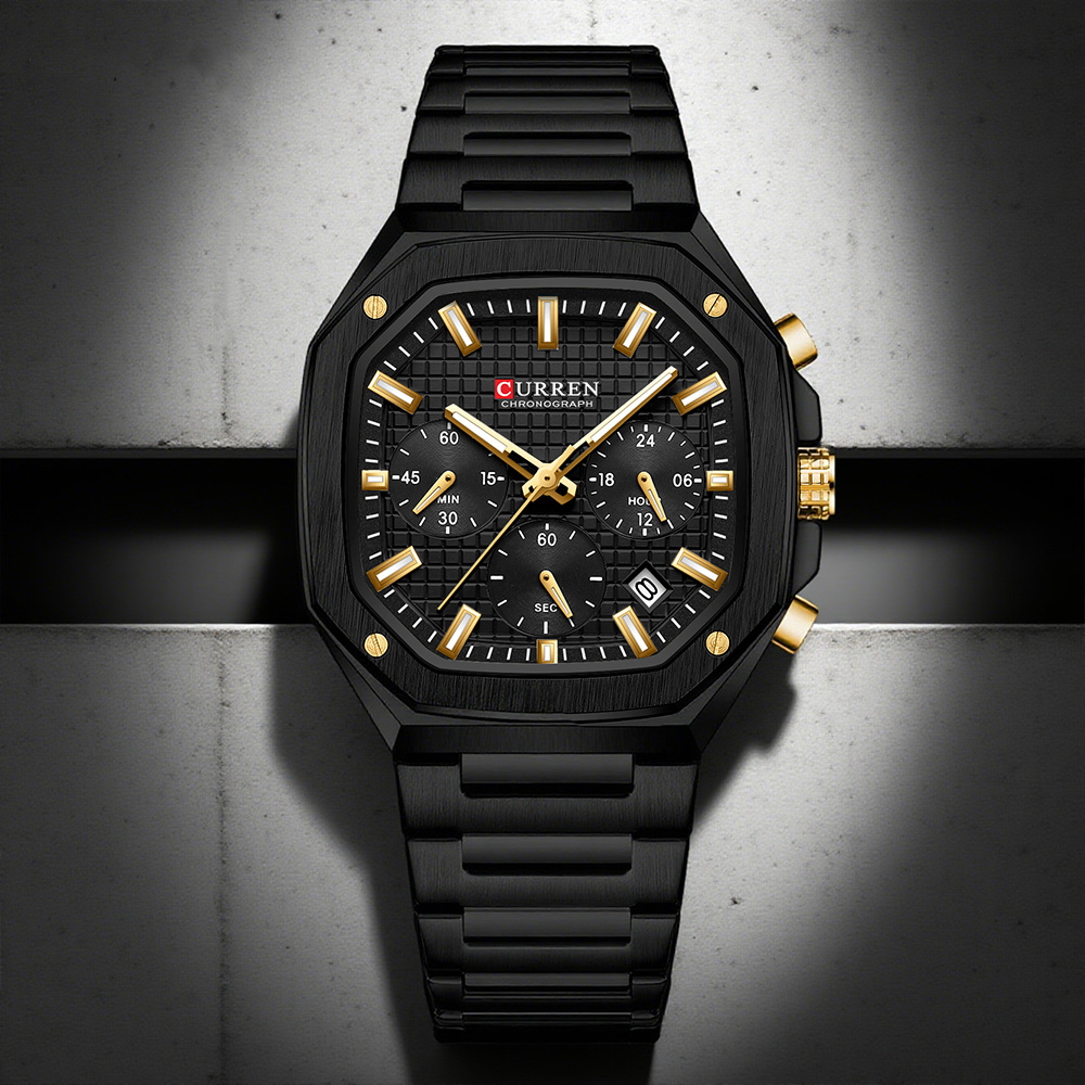 Reloj cronógrafo cuadrado de l - Luxury Watch Men reseña y precio