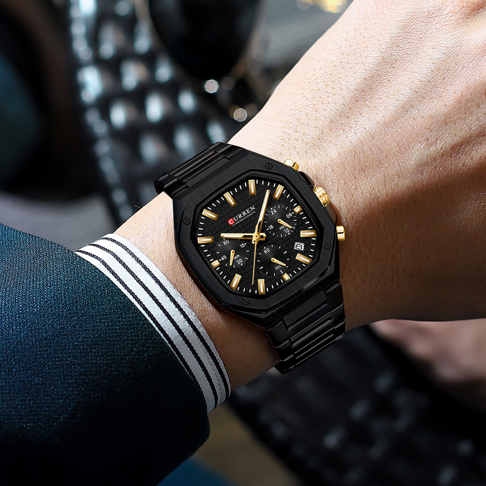 Reloj cronógrafo cuadrado de l - Luxury Watch Men reseña y precio