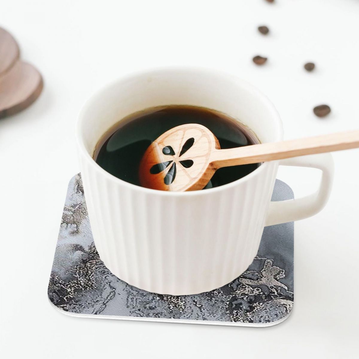 Posavasos de mármol gris y pla - Marble Coaster Set reseña y precio